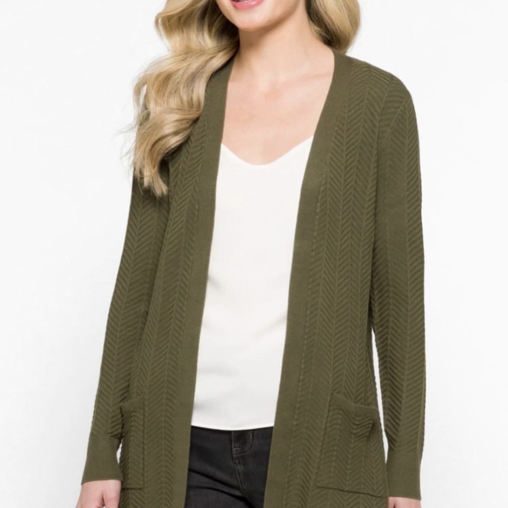 Olla Herringbone Knit Cardigan
